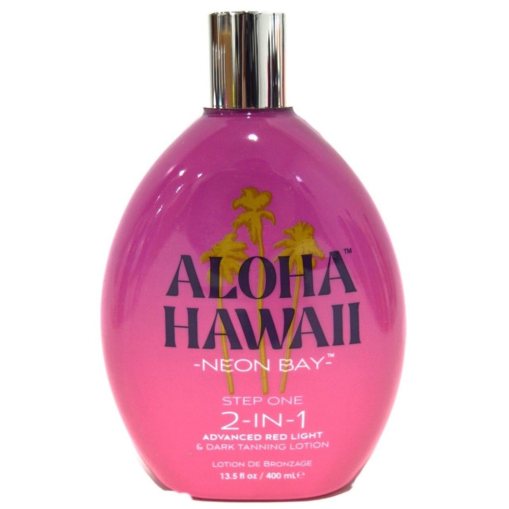 Aloha Hawaii Neon Bay 2-in-1 Advanced Red Light & Dark Tanning Lotion 13.5oz